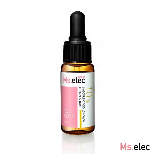 Ms.elec米嬉樂 左旋維他命C 10 percent 精華液15ml 白皙 緊緻 撫紋