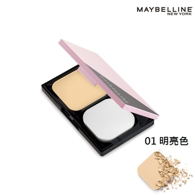 Maybelline 媚比琳 媚比琳清透嫩全效8合1粉餅升級版 01明亮色 9g