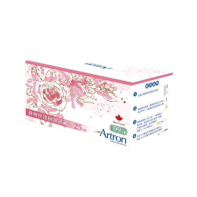 Artron排卵試紙25入+生育家備孕維生素D膠囊30顆X3罐