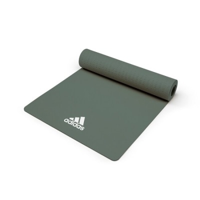 ADIDAS運動配件 Adidas Yoga輕量波紋瑜珈墊 - 8mm (草原綠)