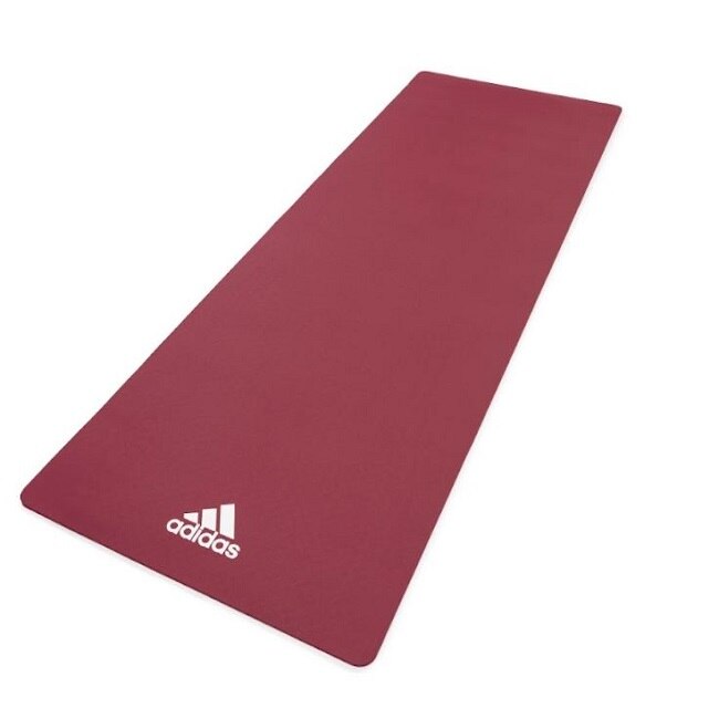 Adidas  Yoga輕量波紋瑜珈墊 - 8mm (寶石紅)