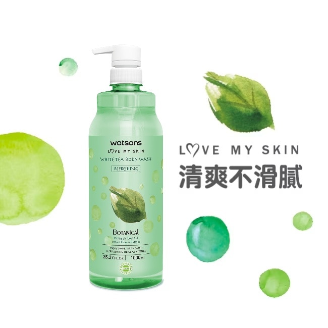 屈臣氏白茶清爽沐浴乳1000ml