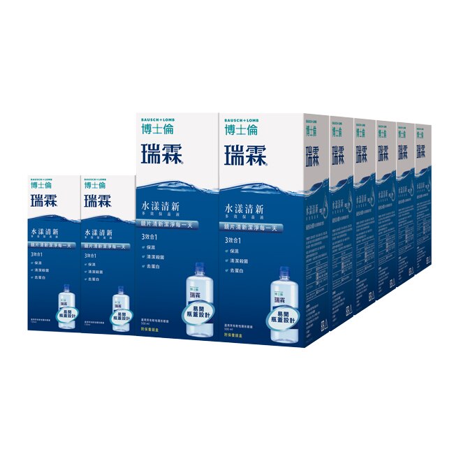 博士倫瑞霖水漾清新多效保養液1120ml加量120ml (6入)-箱購