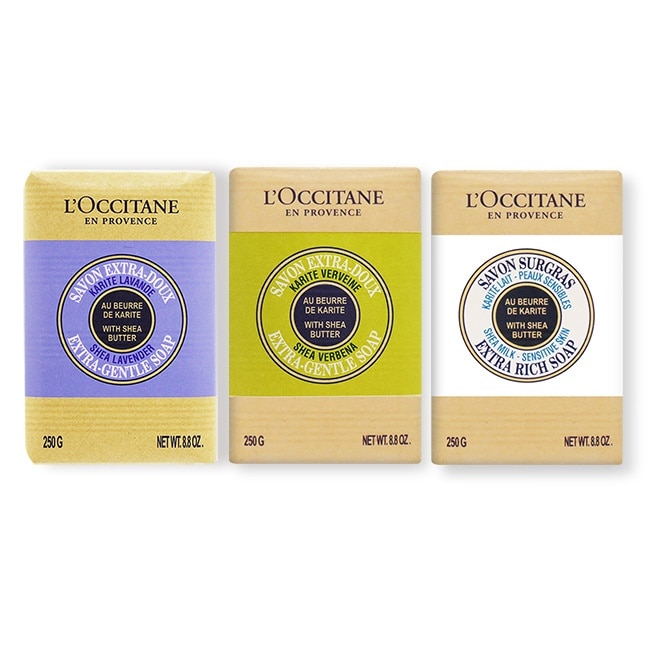 L’OCCITANE 歐舒丹 乳油木經典皂組[馬鞭草+薰衣草+牛奶]