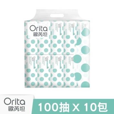 ORITA 歐芮坦細柔抽取式衛生紙100抽10包入
