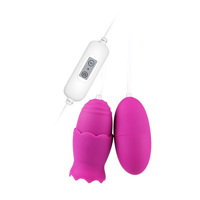 潮水二代 舌舔+震動 12段變頻 雙跳蛋 紫