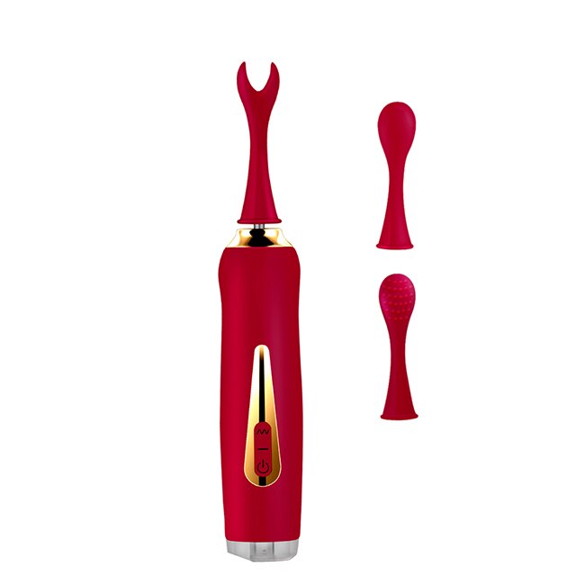 女王棒 超聲波高頻擊顫 3速x7頻率秒秒尖叫高潮套裝 紅