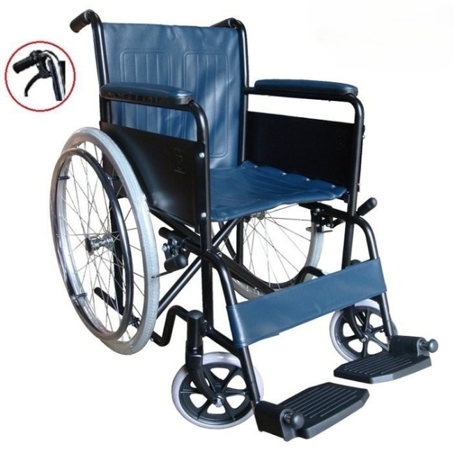 【海夫】杏華 鐵製輪椅-烤漆/塑踏板 雙煞