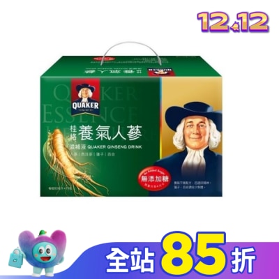 Quaker 桂格 桂格無糖養氣人蔘盒裝19瓶