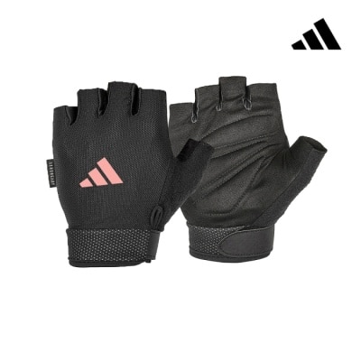 ADIDAS Adidas 可調式透氣短指訓練手套(粉)-M