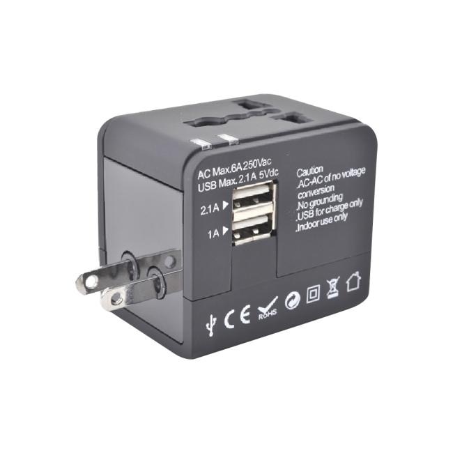 西歐科技 CME-AD01-3 雙USB萬國充電器加送皮套