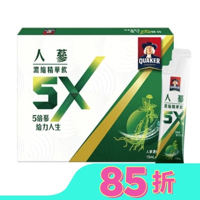 QUAKER 桂格 5X人蔘濃縮精華飲盒裝18包