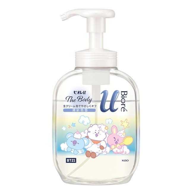 Biore高彈潤沐浴慕絲 清新皂香540ML