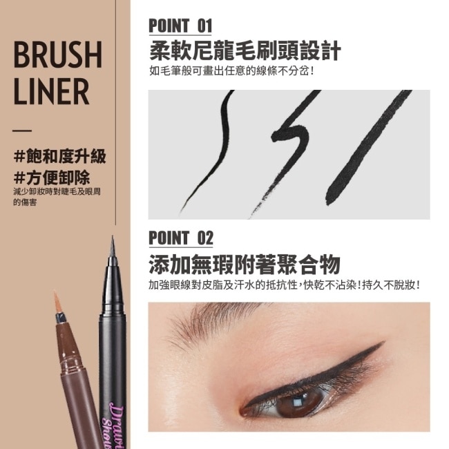 ETUDE眼技精采神乎其技快乾造型眼線筆 BK801 0.6g