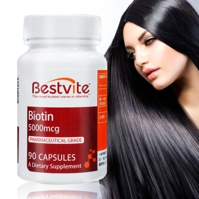 Bestvite 必賜力 【美國BestVite】必賜力生物素膠囊1瓶 (90顆)