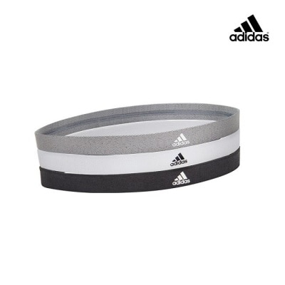 ADIDAS運動配件 Adidas - 止滑運動髮帶組(沉穩黑/ 簡潔白 / 內斂灰)