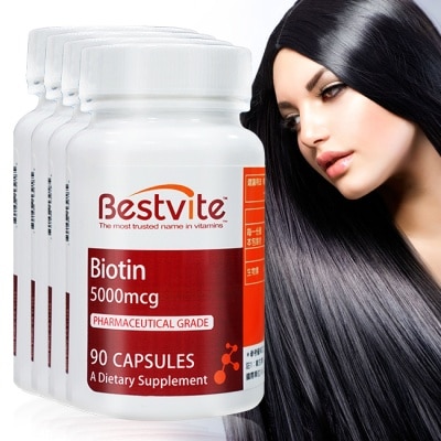 Bestvite 必賜力 - 【美國BestVite】必賜力生物素膠囊4瓶 (90顆*4瓶)