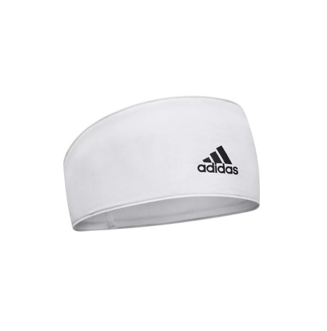 Adidas - 雙面高彈性吸汗頭帶(簡約白)