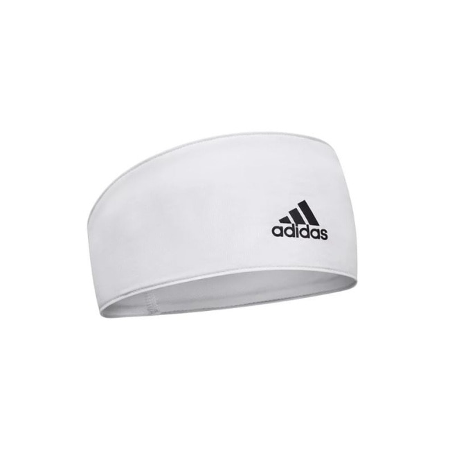 Adidas - 雙面高彈性吸汗頭帶(簡約白)