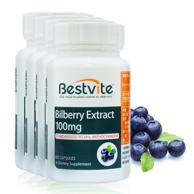BESTVITE 【美國Bestvite】必賜力山桑子萃取100 mg膠囊4瓶組 (60顆*4瓶)