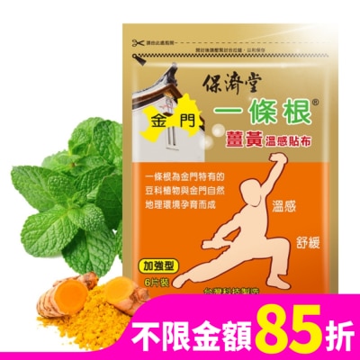 PAOCHITANG保濟堂 保濟堂一條根薑黃溫感貼布6片