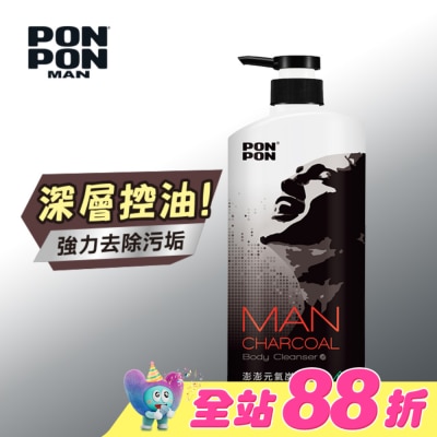 澎澎 PonPon - 澎澎 MAN元氣炭沐浴乳 850g