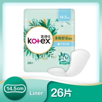 KOTEX靠得住 - 靠得住茶樹舒涼護墊14.5cm 26片