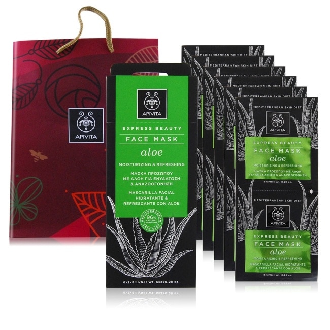 APIVITA 艾蜜塔 蘆薈高效保濕面膜(8mlX12)盒裝-專櫃公司貨
