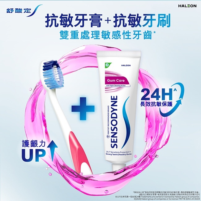 舒酸定抗敏軟毛牙刷 牙齦護理3入 image