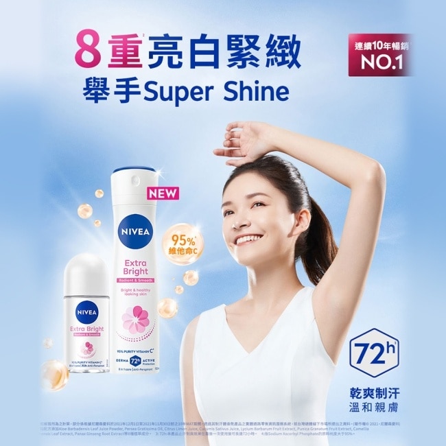 妮維雅止汗爽身噴霧亮白系列150ml