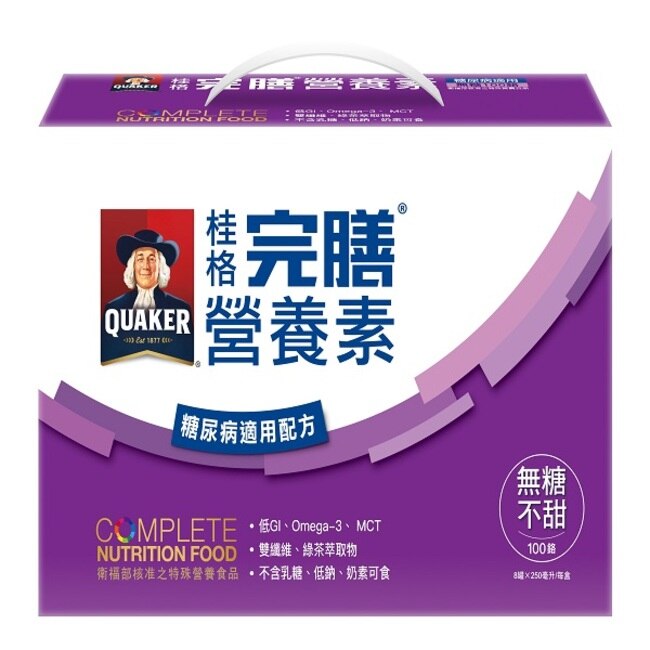 Quaker 桂格 桂格完膳糖尿病適用無糖100鉻8入