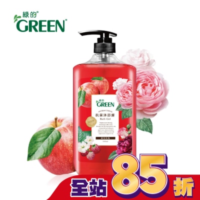 GREEN 綠的 綠的抗菌沐浴露1000ml-蘋果玫瑰
