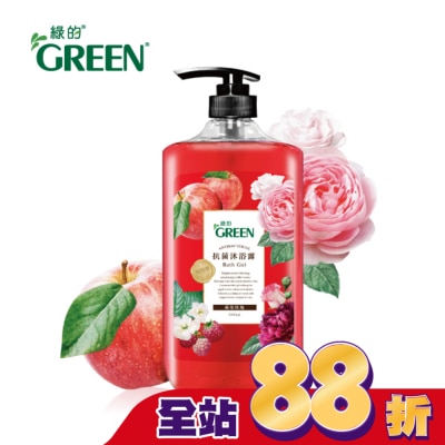 GREEN 綠的 - 綠的抗菌沐浴露1000ml-蘋果玫瑰