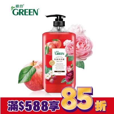 GREEN 綠的抗菌沐浴露1000ml-蘋果玫瑰