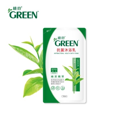GREEN 綠的 綠的抗菌沐浴乳綠茶精油 補充包700ml 箱購 image