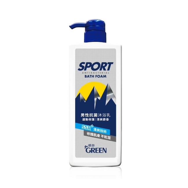 綠的男性抗菌沐浴乳850ML-運動修護