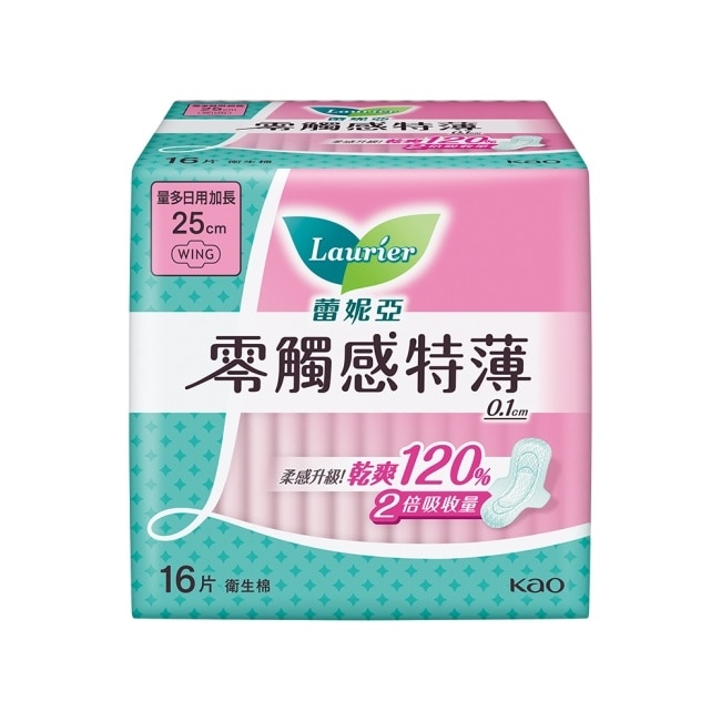蕾妮亞零觸感量多日用加長型25cm 16片