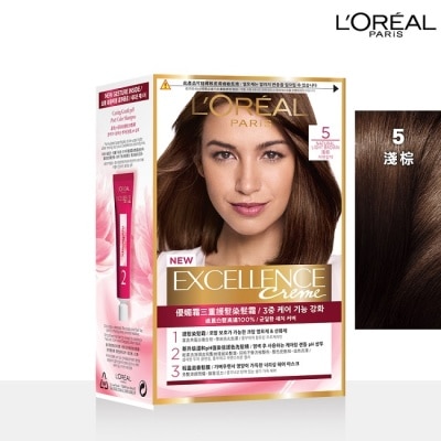 L`OREAL PARIS 巴黎萊雅 巴黎萊雅優媚霜三重護髮染髮霜 5 淺棕 (172g)