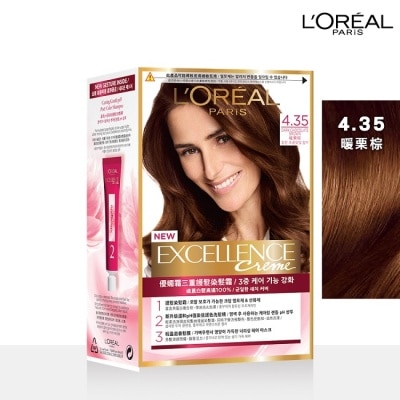 L`OREAL PARIS 巴黎萊雅 巴黎萊雅優媚霜三重護髮染髮霜 4.35 暖栗棕 (172g)