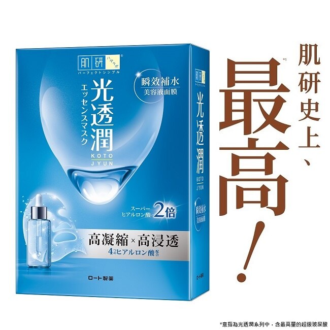 肌研光透潤瞬效補水面膜6片