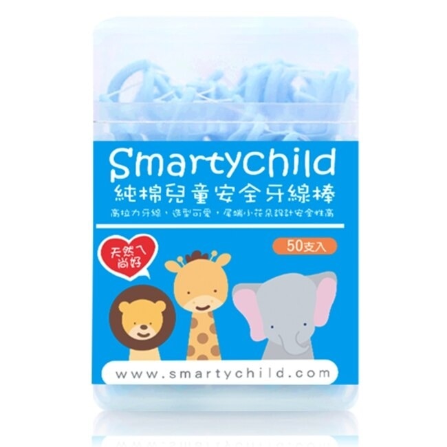 【SmartyChild】純棉兒童安全牙線棒50支X24入-箱購