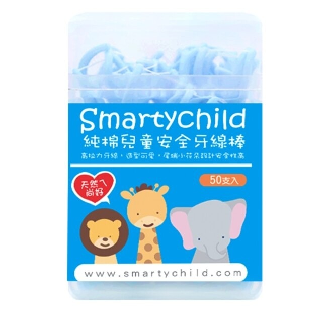 【SmartyChild】純棉兒童安全牙線棒50支X24入-箱購