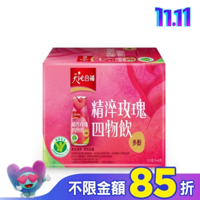 Quaker 桂格 天地合補精淬玫瑰四物飲120ml*6入
