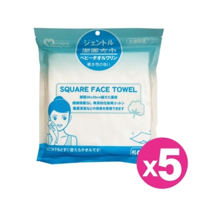 BeautyFans - Beauty Fans輕柔卸妝方巾/洗臉巾 (50枚)*5包-箱購