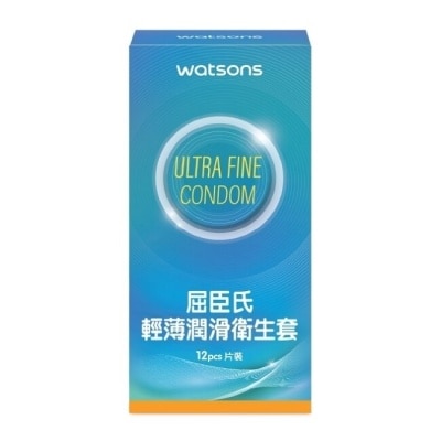 WATSONS 屈臣氏輕薄潤滑衛生套12入(New)