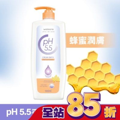 Watsons 屈臣氏 屈臣氏pH5.5蜂蜜潤膚沐浴乳1000ml