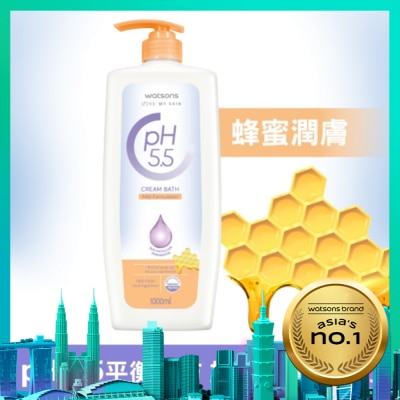 Watsons 屈臣氏 屈臣氏pH5.5蜂蜜潤膚沐浴乳1000ml