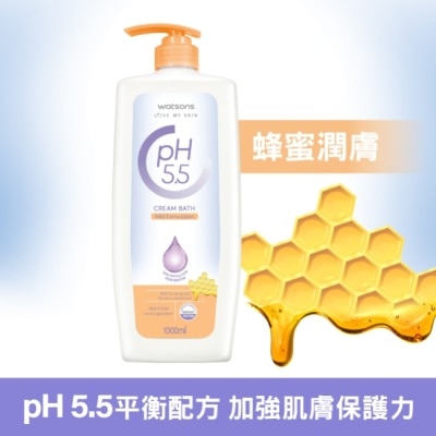 WATSONS 屈臣氏pH5.5蜂蜜潤膚沐浴乳1000ml