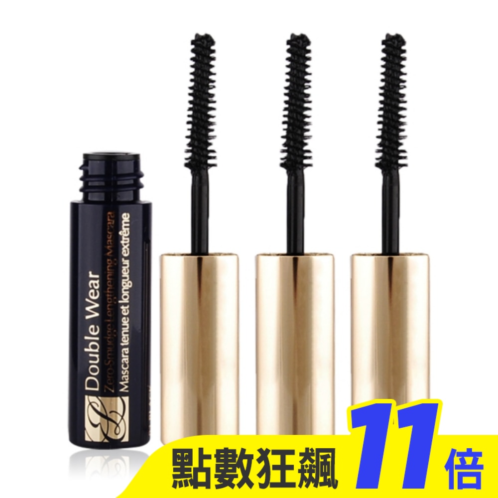 ESTEE LAUDER雅詩蘭黛 無瑕妍彩持久纖長睫毛膏#01BLACK(2.8ml)X3-專櫃公司貨