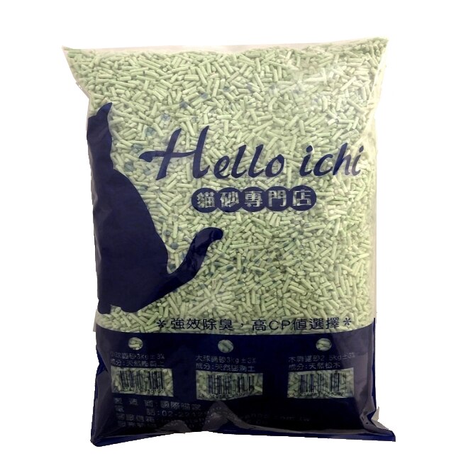 國際貓家HELLOICHI綠茶豆腐砂2.5KG*6包組-箱購